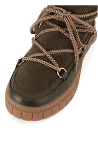 Jenny Fairy Śniegowce WS5888-11 Khaki. Kolor: brązowy. Materiał: materiał #4