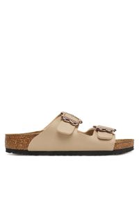 Birkenstock Klapki Arizona Flower Buckle Kids 1030419 S Beżowy. Kolor: beżowy. Materiał: skóra #1