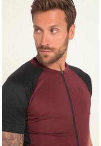 JAY-PI - Męska Kurtka rowerowa odzież rowerowa okrągły dekolt rękaw 1/2. Kolekcja: plus size. Kolor: czerwony. Materiał: poliester, materiał. Sport: kolarstwo