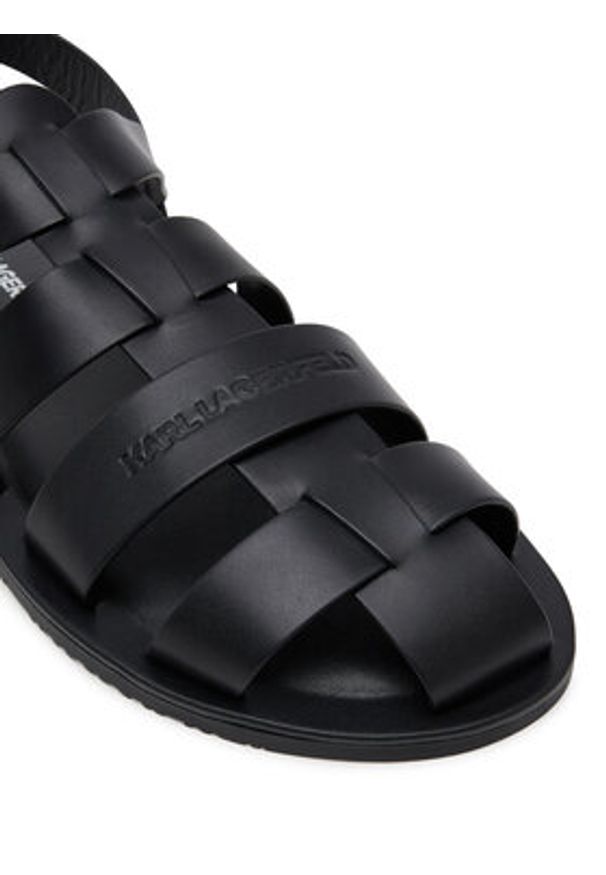 Karl Lagerfeld - KARL LAGERFELD Klapki Kastor III KL70223 Czarny. Kolor: czarny. Materiał: skóra