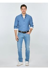 Big-Star - Koszula męska bawełniana niebieska Frankinison 400. Okazja: do pracy. Kolor: niebieski. Materiał: bawełna. Styl: elegancki #6