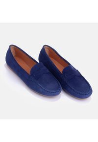 Marco Shoes Mokasyny zamszowe granatowe niebieskie. Kolor: niebieski. Materiał: zamsz. Styl: klasyczny #8
