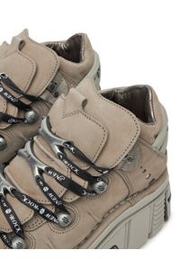 NEW ROCK Sneakersy M-106-C185 Beżowy. Kolor: beżowy. Materiał: skóra, nubuk #4