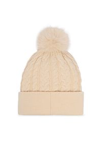 Liu Jo Czapka 2F4054 M0300 Beżowy. Kolor: beżowy. Materiał: wełna #5