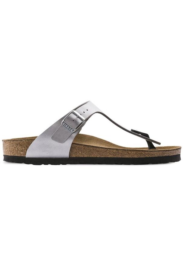 Japonki damskie Birkenstock Gizeh BF. Kolor: srebrny. Sezon: lato. Styl: młodzieżowy, sportowy