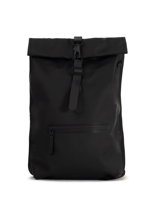 Plecak Rains Rolltop Rucksack 13320-01 - czarny. Kolor: czarny. Materiał: poliester, materiał. Styl: elegancki