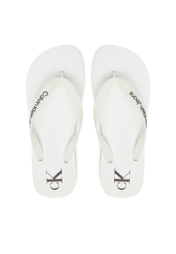Calvin Klein Jeans Japonki Beach Sandal Transparent Tpu YW0YW01829 Biały. Kolor: biały
