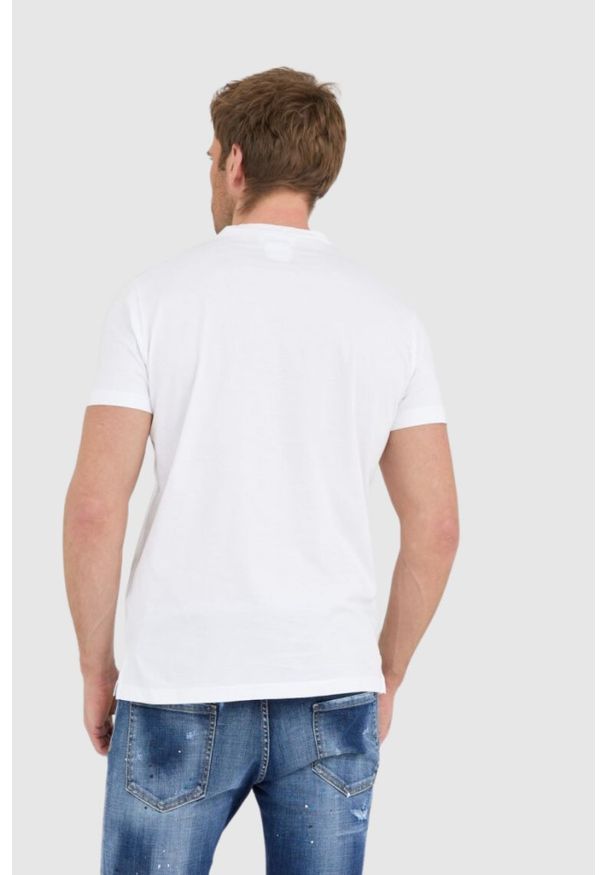 DSQUARED2 Biały t-shirt męski invicta cigar, Rozmiar XL. Kolor: biały