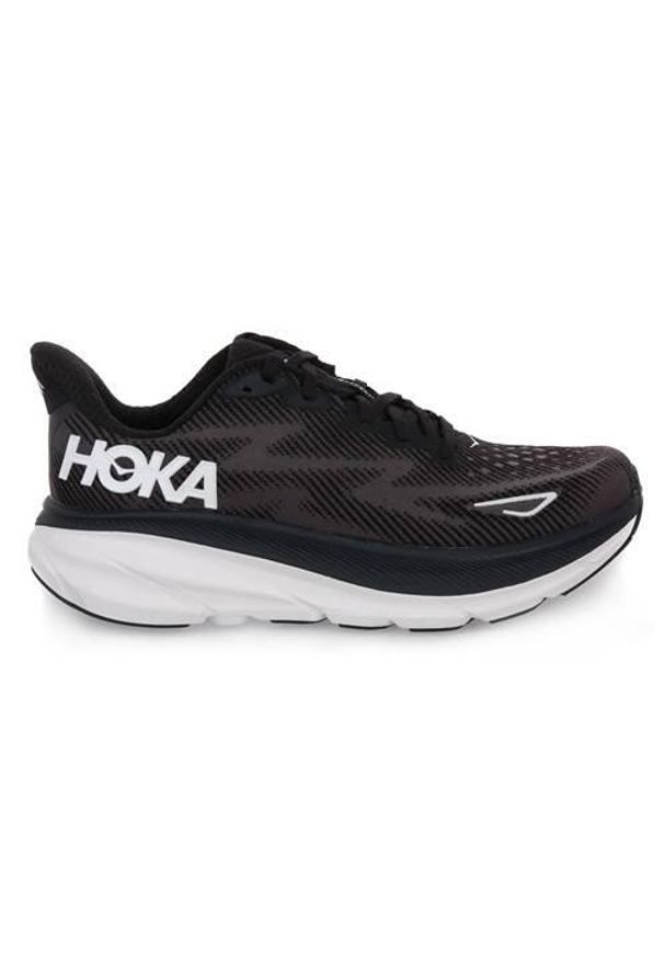 HOKA - Buty do biegania damskie Hoka One One Bwht Clifton 9. Zapięcie: sznurówki. Kolor: czarny. Materiał: guma. Szerokość cholewki: normalna