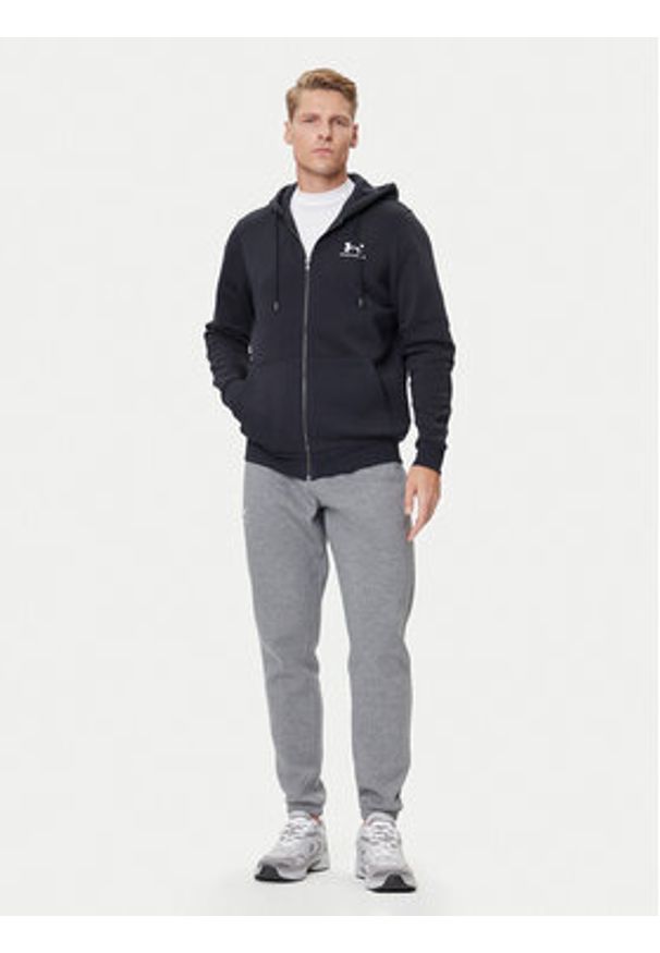 Under Armour Bluza UA Essential Fleece FZ Hood 1373881 Czarny Regular Fit. Kolor: czarny. Materiał: bawełna