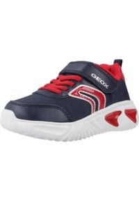 Geox - Buty GEOX J ASSISTER BOY Niebieski. Kolor: niebieski. Materiał: syntetyk, tkanina. Sport: turystyka piesza