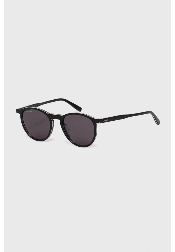 Lacoste - Okulary przeciwsłoneczne. Kształt: okrągłe. Kolor: czarny