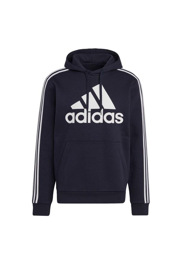 Adidas - Bluza męska adidas Essentials Hoodie. Kolor: biały, wielokolorowy, niebieski. Materiał: polar