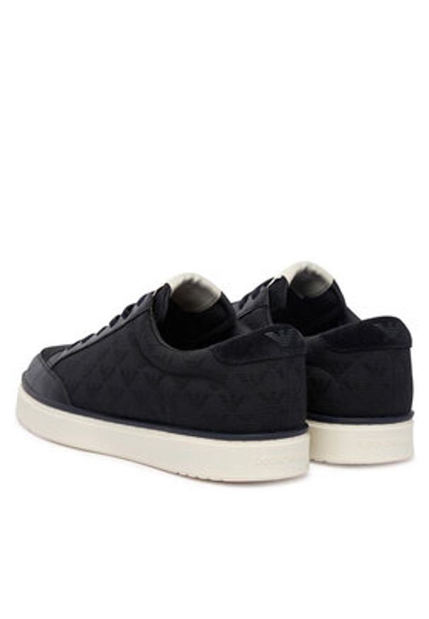 Emporio Armani Sneakersy EM004782 AF23199 MB483 Granatowy. Kolor: niebieski. Materiał: materiał