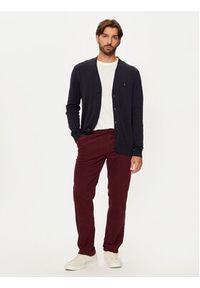 TOMMY HILFIGER - Tommy Hilfiger Spodnie materiałowe MW0MW32932 Bordowy Regular Fit. Kolor: czerwony. Materiał: sztruks #3