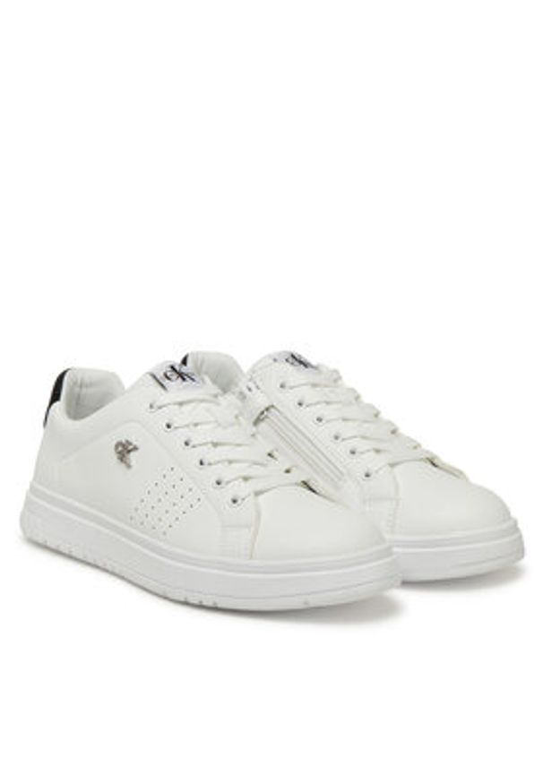 Calvin Klein Jeans Sneakersy V3X9-82085-1355X002 Biały. Kolor: biały. Materiał: skóra