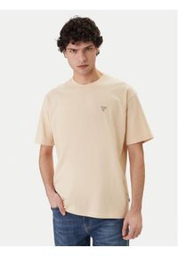Guess Jeans T-Shirt M4YI46 K8FQ4 Beżowy Regular Fit. Kolor: beżowy. Materiał: bawełna #1