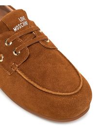 Love Moschino - LOVE MOSCHINO Mokasyny JA10101G1OIG0200 Brązowy. Kolor: brązowy. Materiał: skóra, zamsz #5