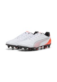 Puma - Buty piłkarskie unisex KING PRO MxSG PUMA White Silver Glowing Red Metallic. Kolor: czerwony, szary, biały, wielokolorowy. Sport: piłka nożna