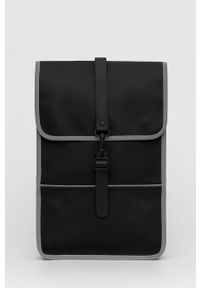 Rains Plecak 1280 Backpack Mini kolor czarny duży gładki. Kolor: czarny. Wzór: gładki