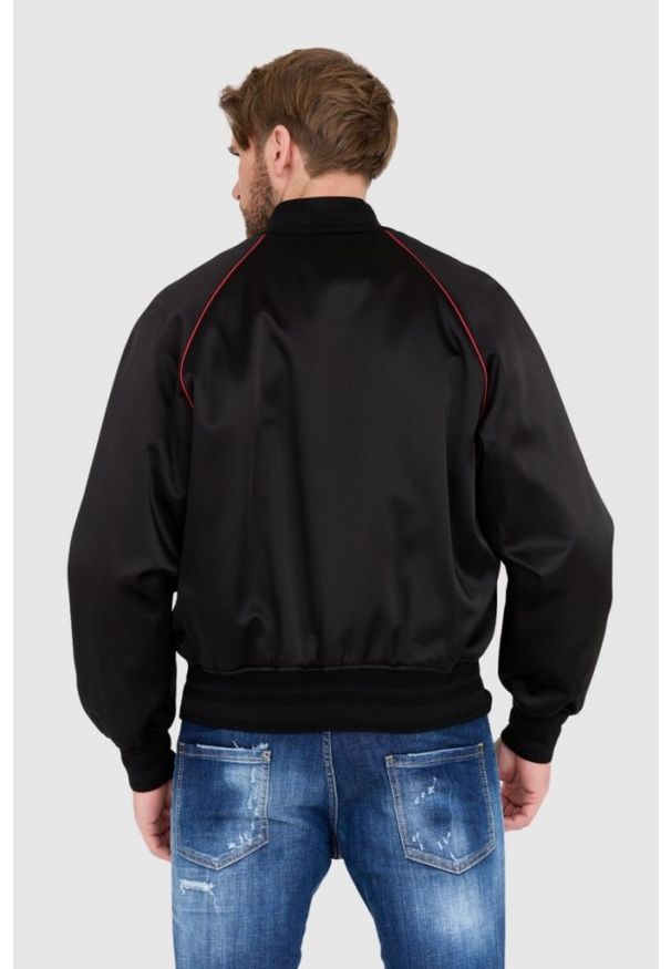 Dolce and Gabbana - DOLCE & GABBANA Czarna kurtka bomber outwear jacket. Kolor: czarny