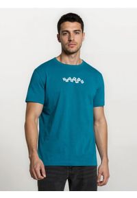 Sinsay - Bawełniana koszulka z krótkim rękawem Scrabble - niebieski. Kolor: niebieski. Materiał: bawełna. Długość rękawa: krótki rękaw. Długość: krótkie #1