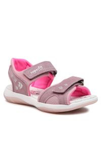 Sandały Superfit 1-006127-8500 S Różowy. Kolor: różowy. Materiał: zamsz, skóra