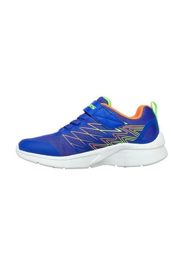 skechers - Buty do chodzenia dla dzieci Skechers Microspec Texlor. Zapięcie: rzepy. Kolor: biały, wielokolorowy. Materiał: guma, syntetyk, materiał. Szerokość cholewki: normalna. Model: Skechers Sport. Sport: turystyka piesza