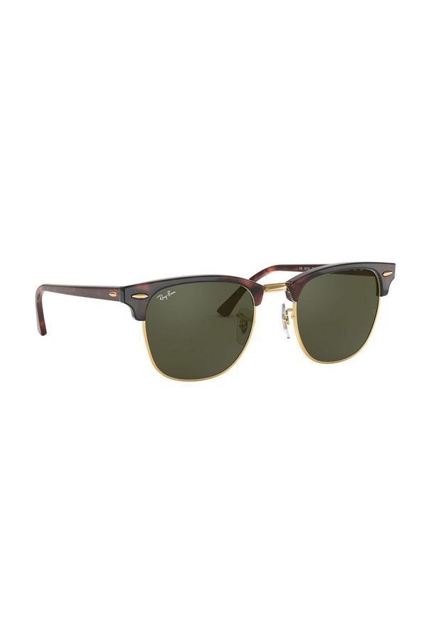 Ray-Ban - Okulary Clubmaster. Kolor: brązowy
