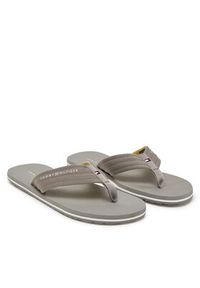 TOMMY HILFIGER - Tommy Hilfiger Japonki Hilfiger Nyc Beach Sandal FM0FM05437 Szary. Kolor: szary. Materiał: materiał #4