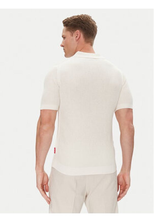 JOOP! Jeans Polo 15 JJK-08Vicono 30045448 Beżowy Modern Fit. Typ kołnierza: polo. Kolor: beżowy. Materiał: bawełna