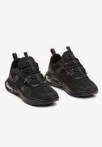 Renee - Czarne Buty Sportowe Sneakersy Sznurowane z Air Podeszwą Risane. Okazja: na co dzień. Kolor: czarny #4