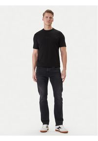 Karl Lagerfeld - KARL LAGERFELD T-Shirt 755047 562235 Czarny Regular Fit. Typ kołnierza: dekolt w karo. Kolor: czarny. Materiał: bawełna #5