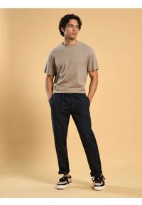 Sinsay - Spodnie chino jogger - niebieski. Kolor: niebieski