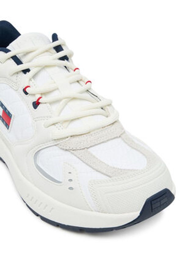 Tommy Jeans Sneakersy Tjm Runner EM0EM01581 Écru. Materiał: skóra