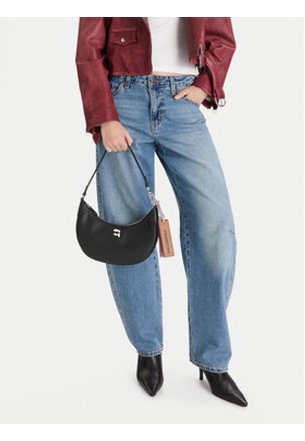 Karl Lagerfeld - KARL LAGERFELD Torebka A4W30007 Czarny. Kolor: czarny. Materiał: skórzane