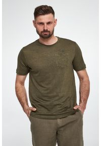 Aeronautica Militare - T-shirt męski lniany AERONAUTICA MILITARE. Materiał: len #1