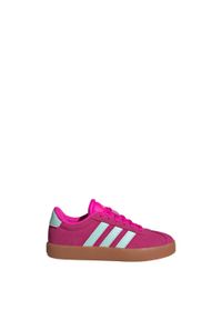 Adidas - Buty VL Court 3.0 Kids. Kolor: żółty, pomarańczowy, wielokolorowy, niebieski. Materiał: zamsz, materiał