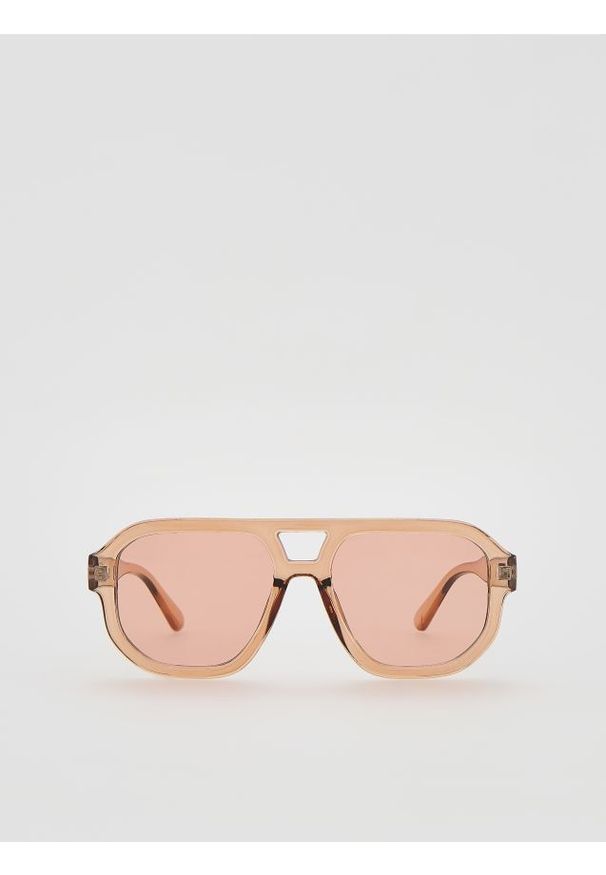 Reserved - Okulary przeciwsłoneczne - złamana biel