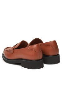 TOMMY HILFIGER - Tommy Hilfiger Lordsy Crest Squarish Toe Penny Loafer FW0FW08633 Brązowy. Kolor: brązowy. Materiał: skóra #3