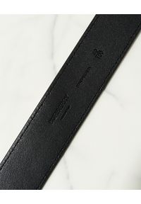 Burberry - BURBERRY - Skórzany pasek w kratkę. Kolor: czarny. Materiał: skóra. Wzór: kratka #6