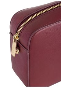 Ochnik - Bordowa torebka damska z logo. Kolor: czerwony. Materiał: skórzane. Rodzaj torebki: na ramię #5