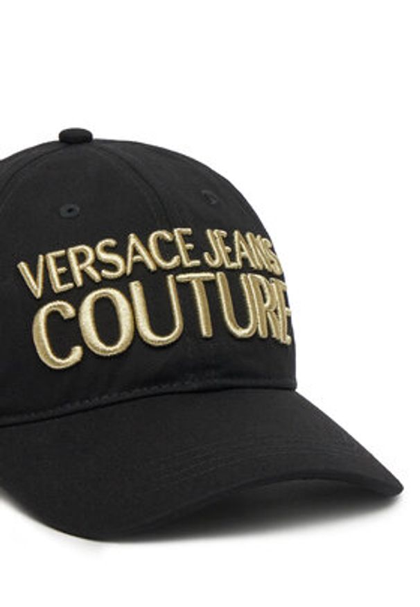 Versace Jeans Couture Czapka z daszkiem 78VAZK32 Czarny. Kolor: czarny. Materiał: bawełna