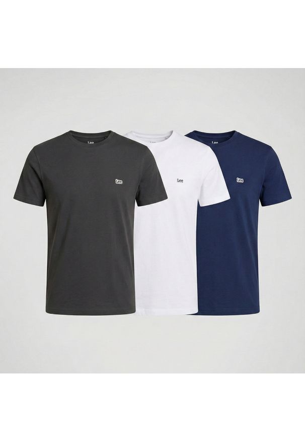 Lee - 3PAK KOSZULEK T-SHIRT MĘSKI LEE SS SMALL LOGO TEE