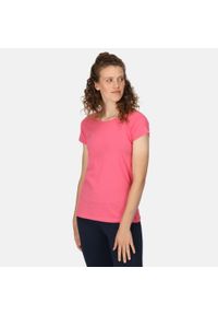 Regatta - Carlie damska koszulka. Kolor: różowy. Materiał: bawełna. Długość rękawa: krótki rękaw. Długość: krótkie