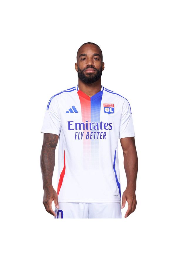 Adidas - Koszulka Olympique Lyonnais 24/25 Home. Kolor: biały. Materiał: materiał