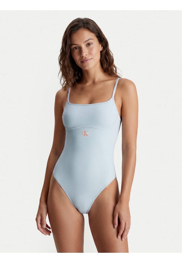 Calvin Klein Swimwear Strój kąpielowy LV00Q61217 Niebieski. Kolor: niebieski. Materiał: syntetyk