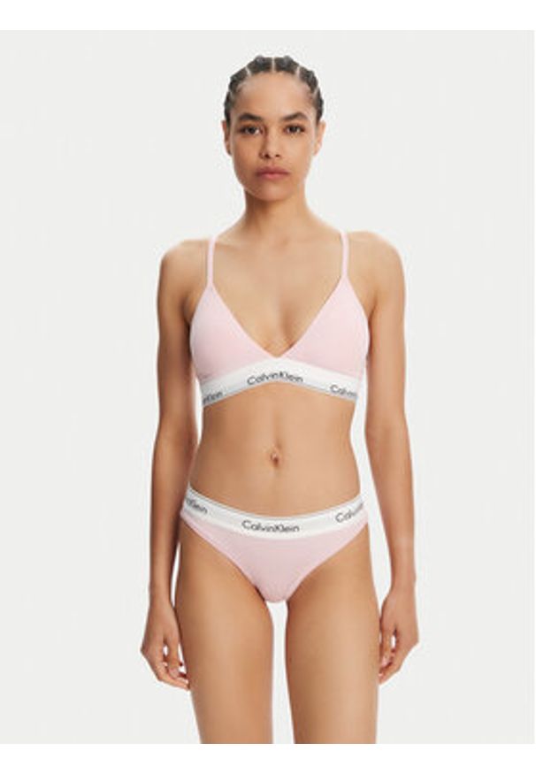 Calvin Klein Underwear Biustonosz braletka 000QF5650E Różowy. Kolor: różowy. Materiał: bawełna