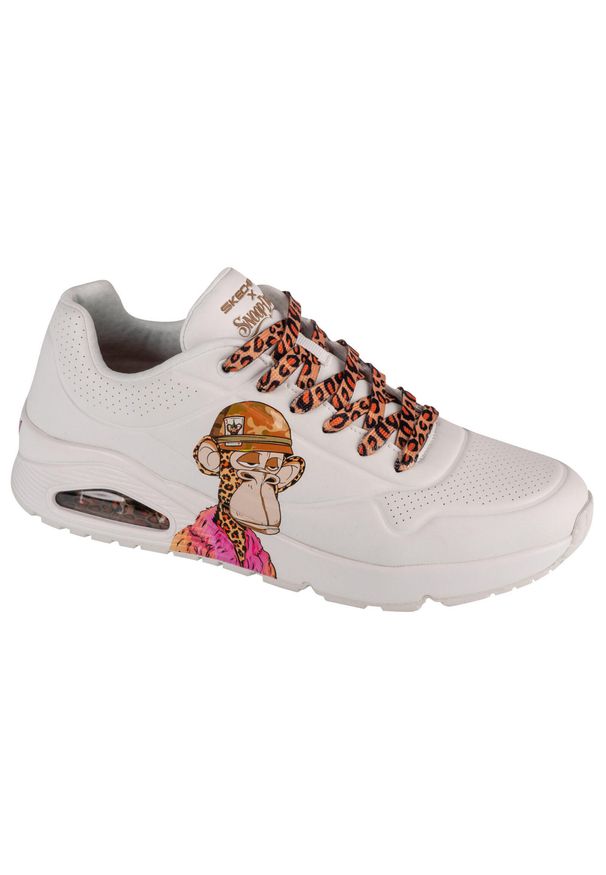 skechers - Buty sportowe Sneakersy męskie, Uno - Dr. Bombay. Zapięcie: sznurówki. Kolor: biały. Materiał: materiał, syntetyk. Szerokość cholewki: normalna. Sport: turystyka piesza