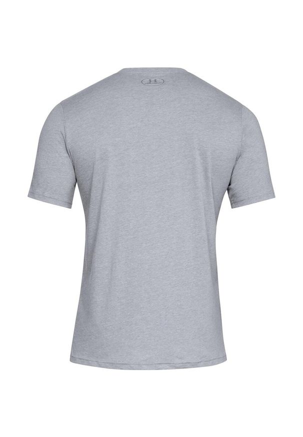 Koszulka treningowa męska Under Armour Boxed. Kolor: szary. Materiał: poliester, bawełna. Sport: piłka nożna
